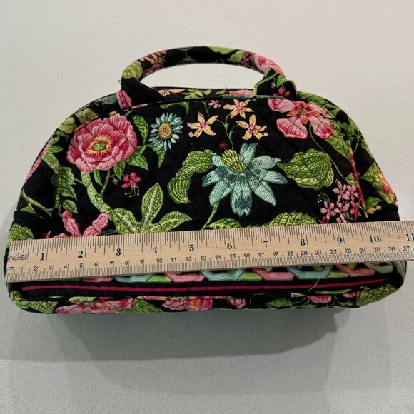 VERA BRADLEY Botannica Black Green and Pink Floral Bag - Picture 5 of 11